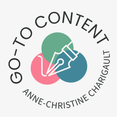 Logo von gotocontent.de mit Schreibfeder und Namen "Anne-Christine Charigault".